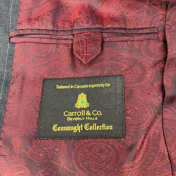 Vintage Wool Cashmere Italian Pinstripe Blazer Vitale Berberis Canonico Revenge - Picture 4 of 10